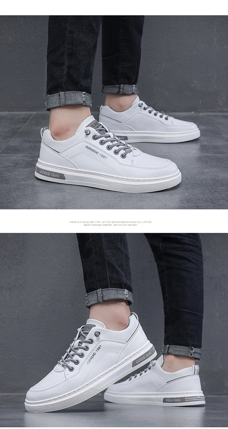 Sneakers Hombre Blancos Transpirables - Casual Fashion Conducción Walking Tennis Skate