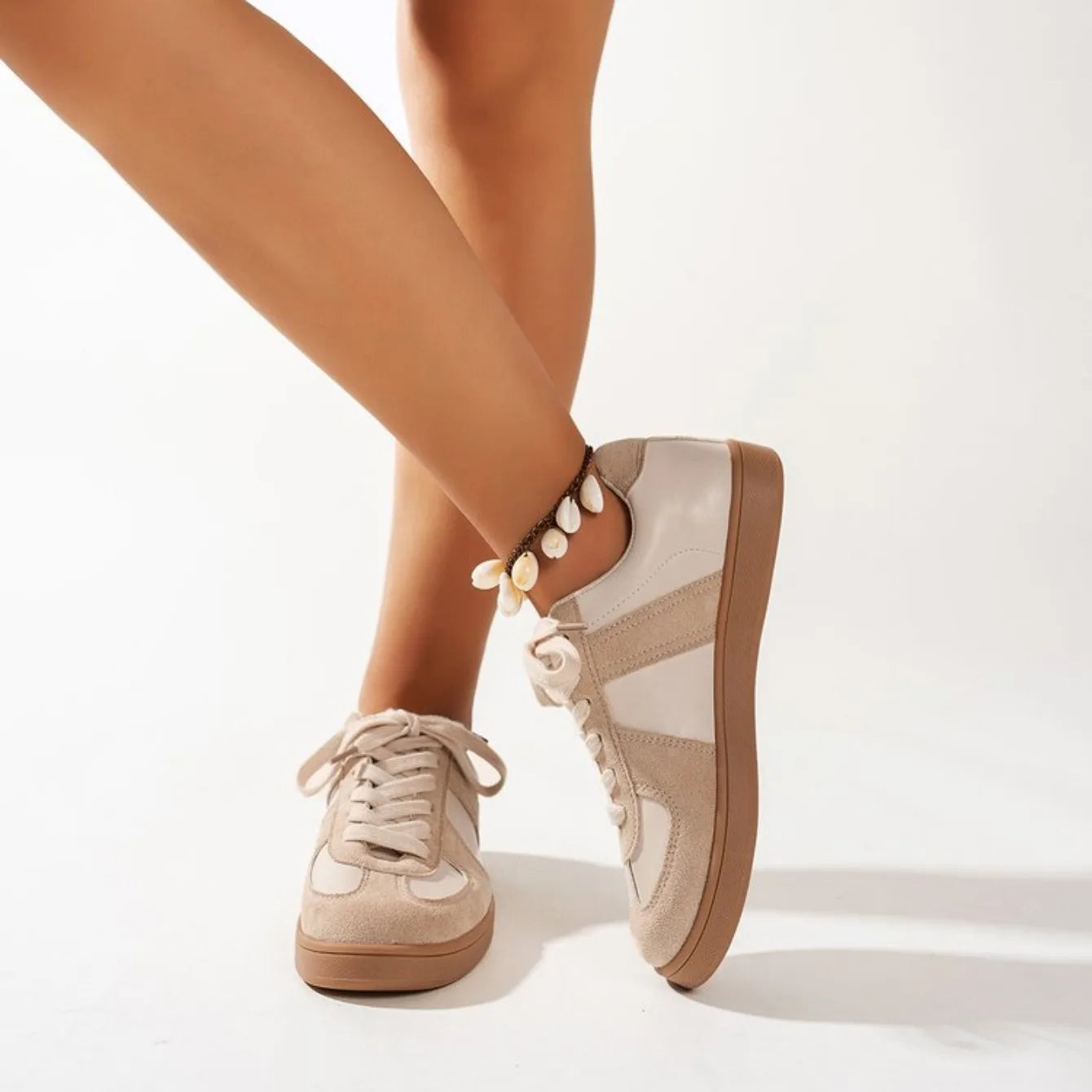 Sneakers Fashion Mujer Retro - Zapatillas Casual Patchwork Planas Outdoor