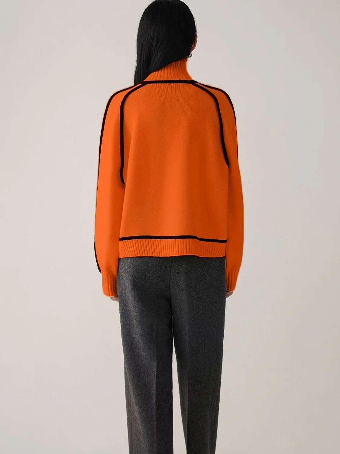 Suéter Mujer Cuello Alto Patchwork - Jersey Holgado Invierno