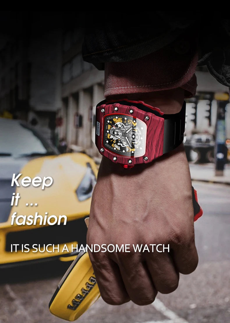 Reloj Mecánico Automático Barrel Type - Resistente al Agua Luminoso Business