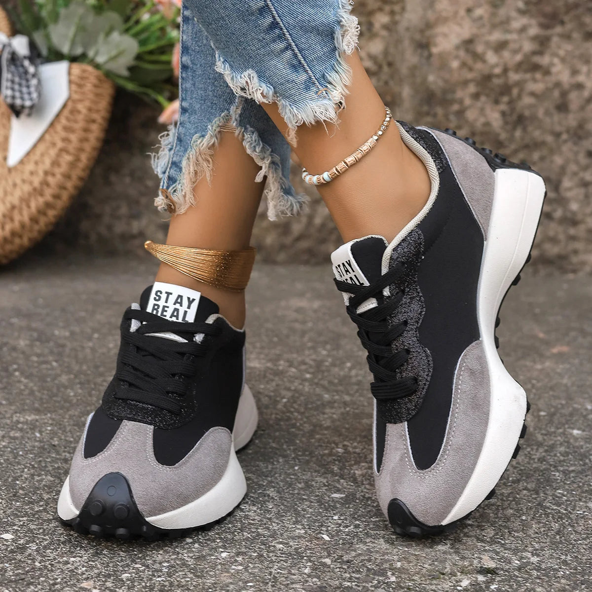 Sneakers Walking Mujer 2025 - Zapatillas Deportivas Plataforma Antideslizantes