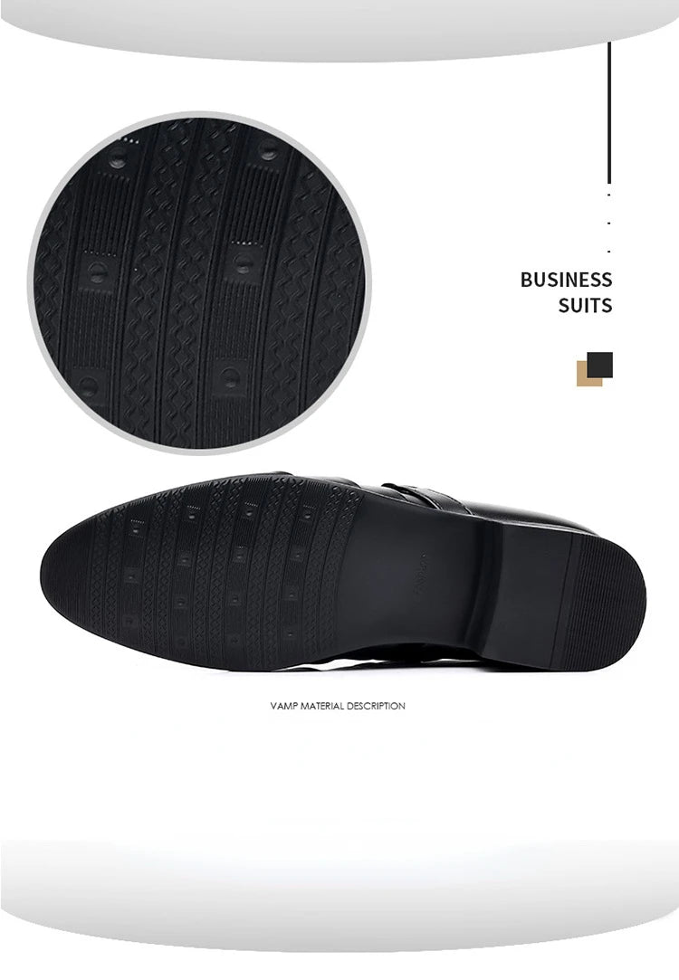 Zapatos Vestir Hombre Slip-On - Formales Boda Oficina Trabajo Loafers Elegantes