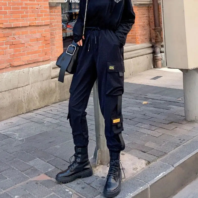 Pantalón Cargo Mujer Holgado - Pantalón Streetwear Hip Hop Casual