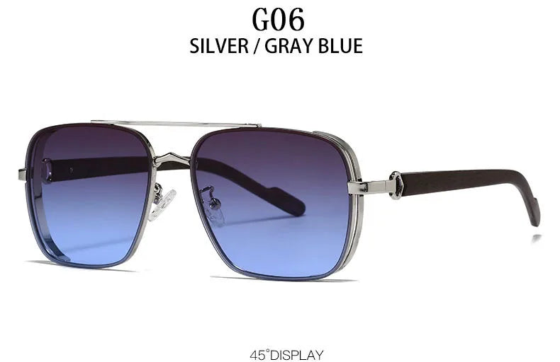 Gafas de Sol Hombre Cuadradas 2023 - Lentes Vintage Retro Steampunk Unisex