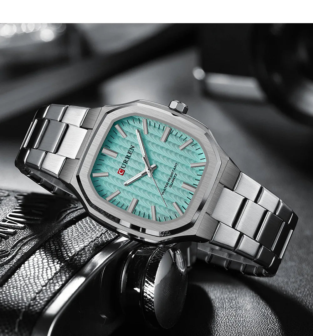 Reloj CURREN 8458 para Hombre - Cuarzo Business Resistente al Agua con Correa de Acero