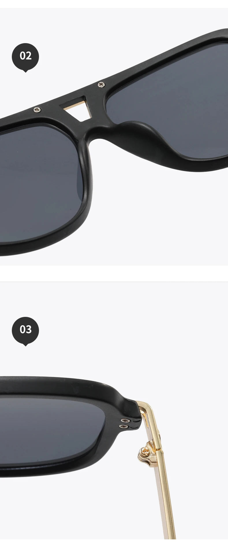 Gafas de Sol Hombre Conducción 2024 - Lentes Metal Doble Puente Luxury