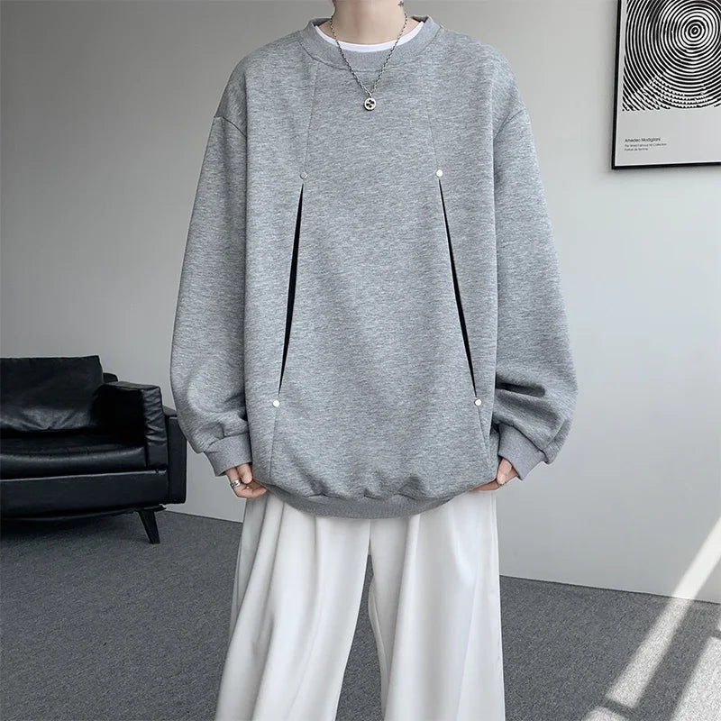 Sudadera Hombre Otoño Invierno - Hoodie Cuello Redondo Casual Outdoor