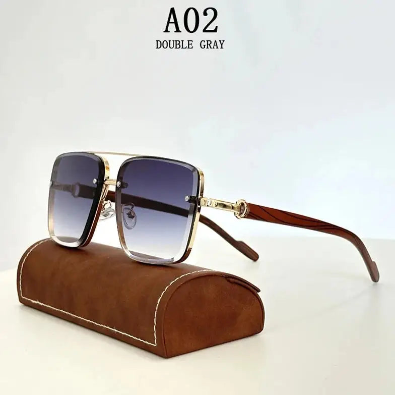 Gafas de Sol Hombre Cuadradas 2023 - Lentes Vintage Retro Steampunk Unisex