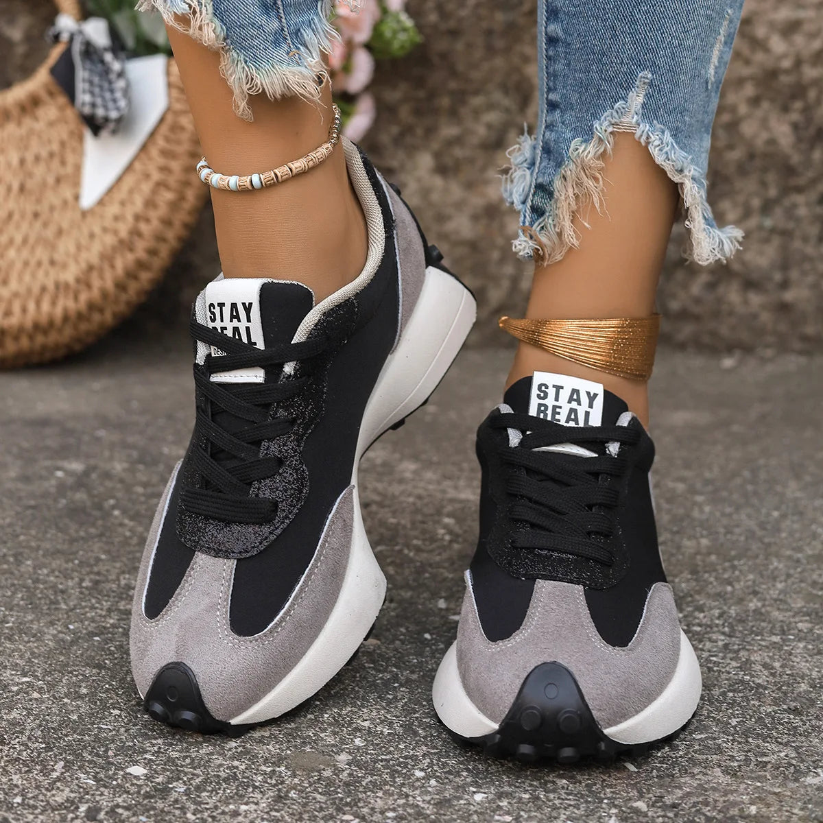 Sneakers Walking Mujer 2025 - Zapatillas Deportivas Plataforma Antideslizantes