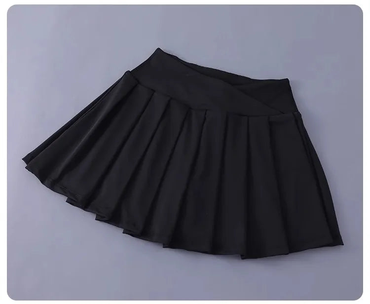 Falda Tenis Mujer Plisada - Falda Deportiva Golf Cintura Alta Con Shorts
