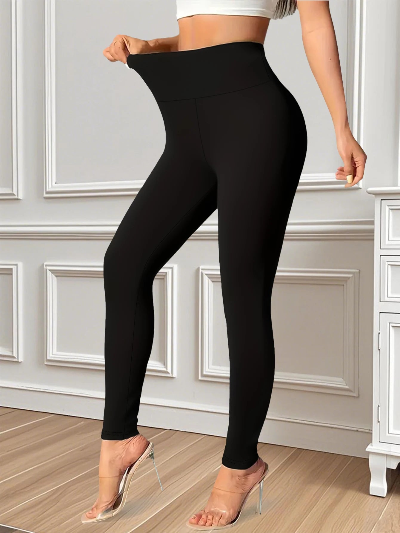 Pantalón Ajustado Mujer Cintura Alta - Pantalón Elegante 4 Estaciones