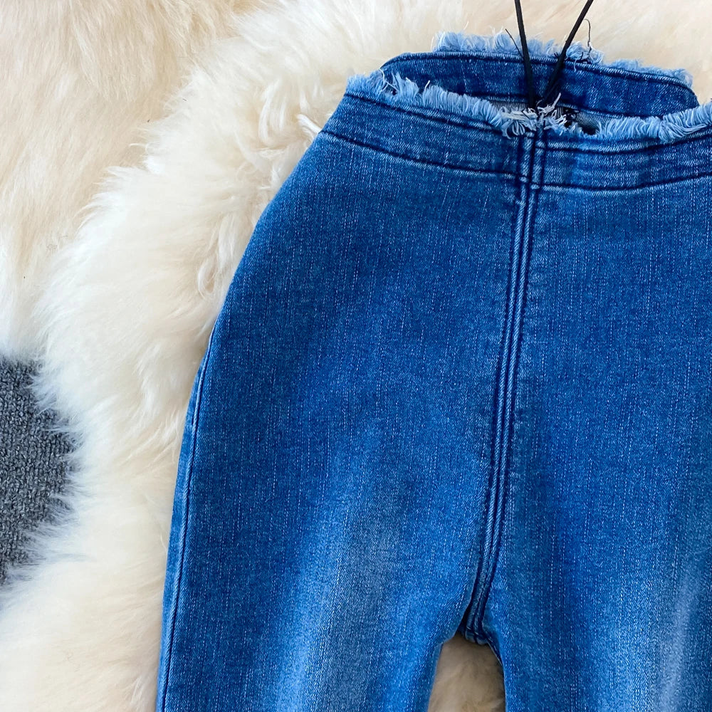 Jeans Acampanados Mujer Cintura Alta - Pantalón Coreano Otoño 2025