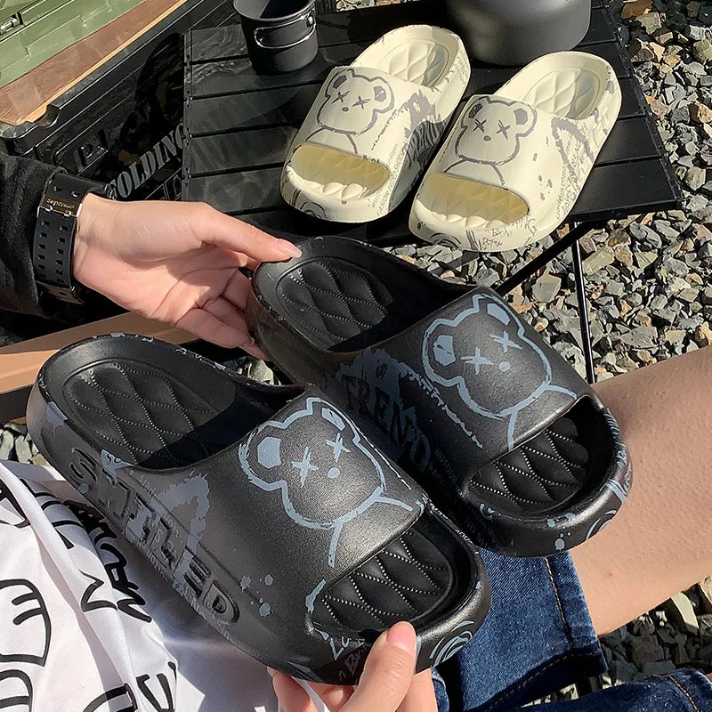 Chanclas Hombre Baño Verano - Pantuflas Interior Exterior Antideslizantes