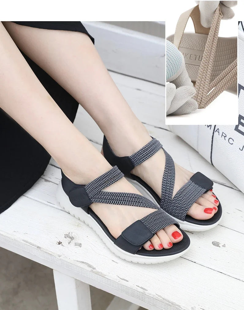 Sandalias Cuña Mujer Deportivas - Zapatos Playa Outdoor Aumenta Altura Cómodas Verano