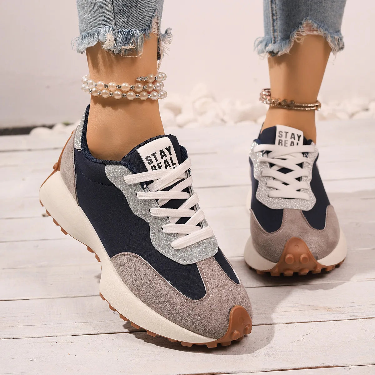 Sneakers Walking Mujer 2025 - Zapatillas Deportivas Plataforma Antideslizantes