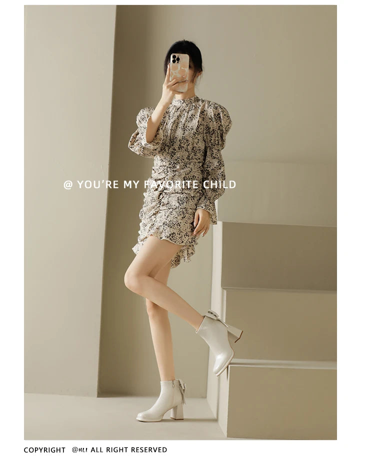 Botas Tobillo Mujer Plataforma Tacón - Lazo Trasero Calcetín Otoño Punk