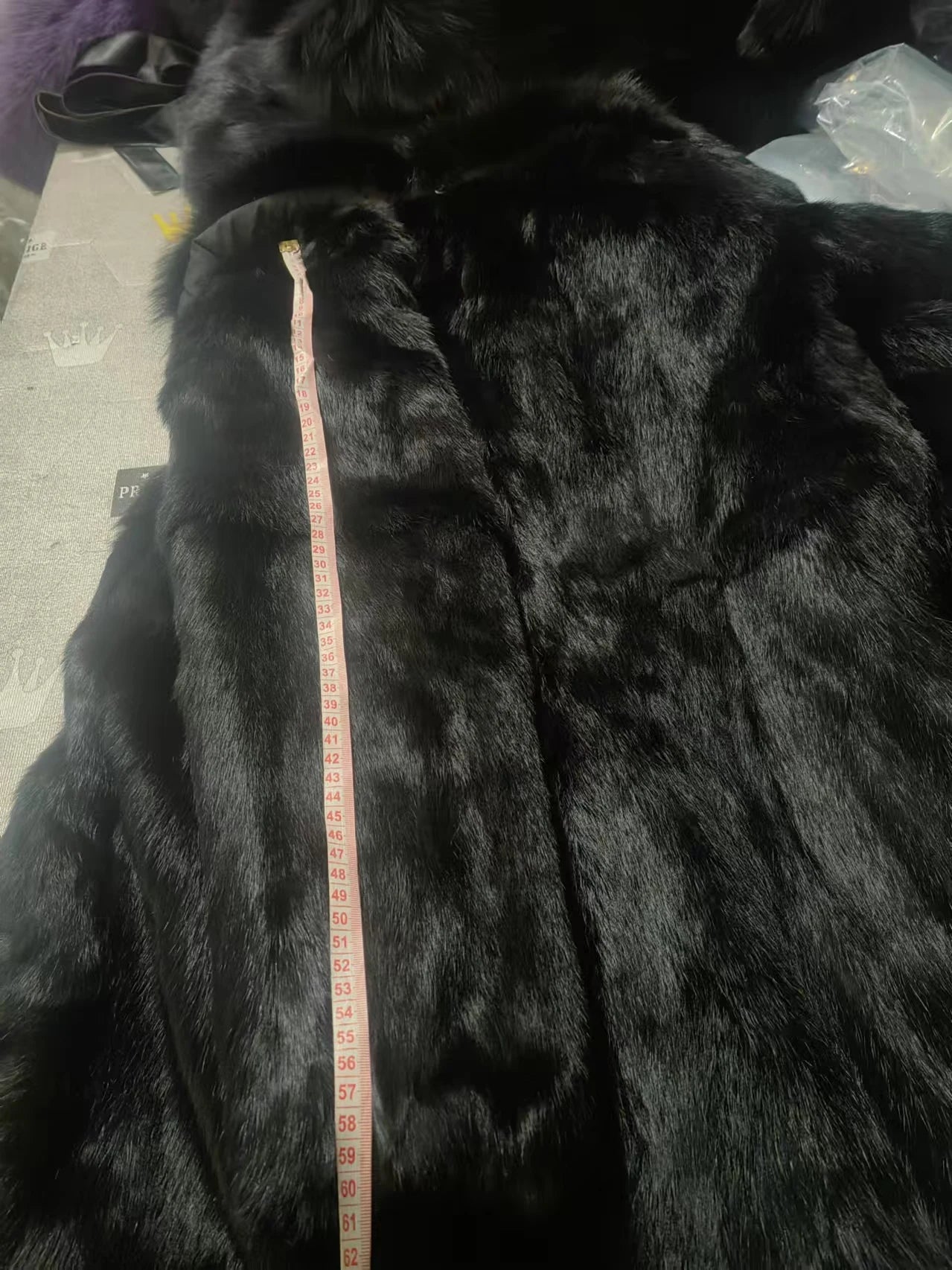 Abrigo Piel Conejo Rex Mujer - Abrigo Largo Cuello Zorro Fashion Invierno