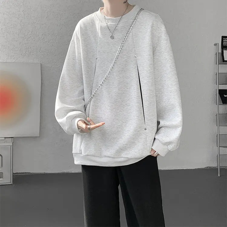 Sudadera Hombre Otoño Invierno - Hoodie Cuello Redondo Casual Outdoor