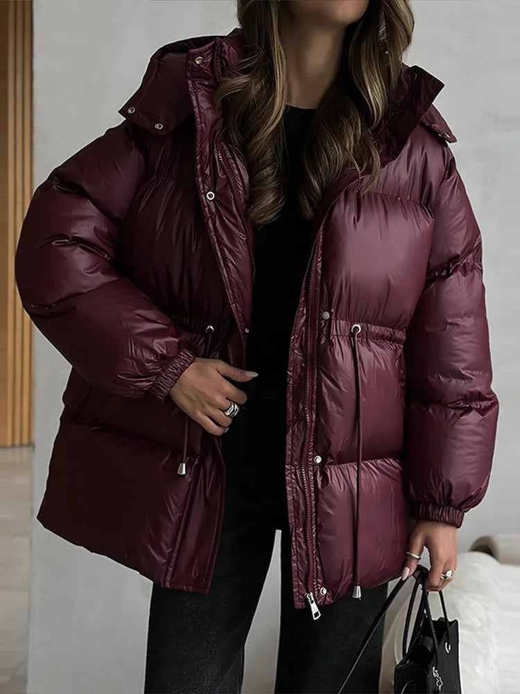 Chaqueta Mujer Cremallera Capucha - Chaqueta Acolchada Bolsillos Oversize 2025