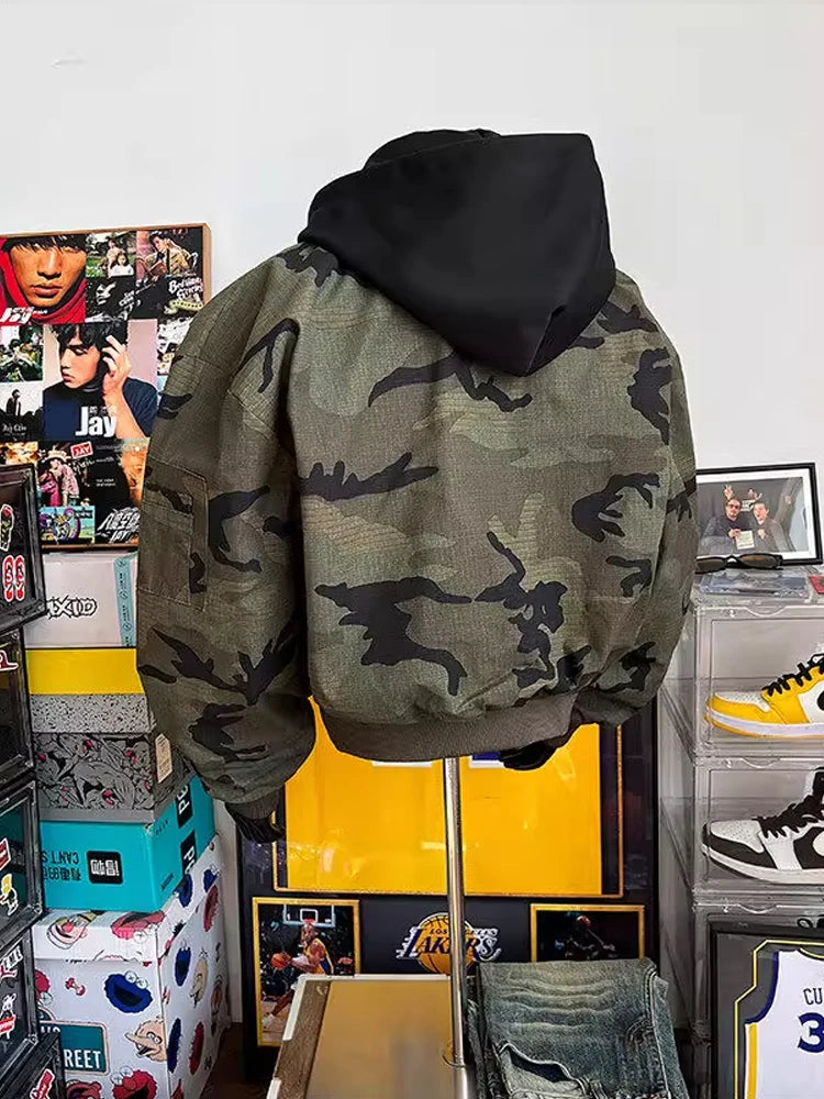 Chaqueta Bomber Camuflaje Americana Retro - Jacket Cortavientos Hombre