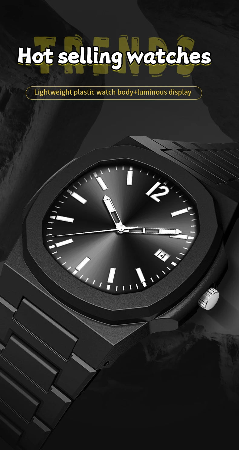 Reloj VA VA VOOM Military 40mm - Cuarzo Silicona Negro Calendario Deportivo