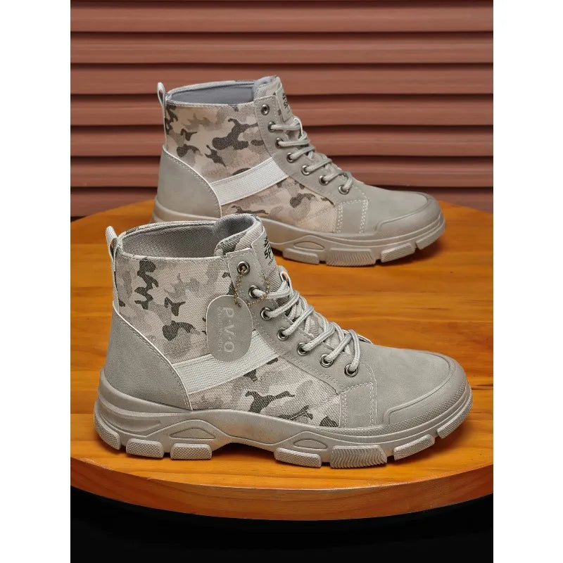 Botas Hombre Altas Camuflaje - Casual Deportivas Outdoor Resistentes Trendy Fashion