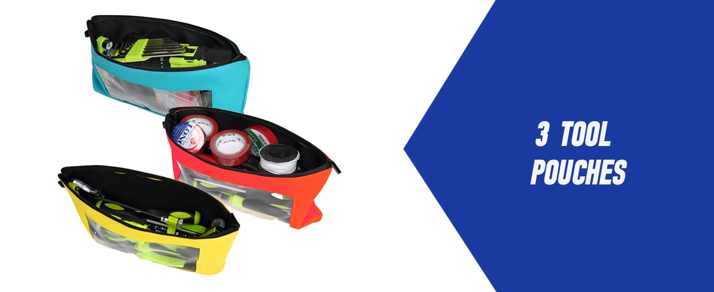 Mochila Herramientas Profesional Heavy Duty - Almacenamiento 3 Bolsas Electricista Fontanero