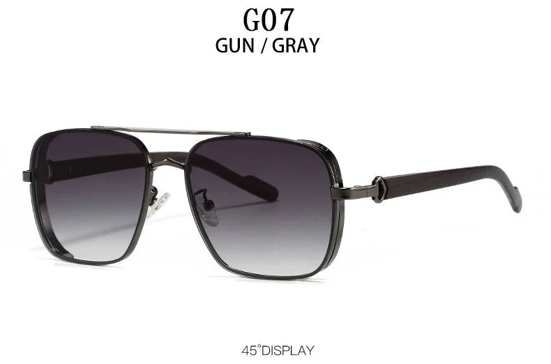 Gafas de Sol Hombre Cuadradas 2023 - Lentes Vintage Retro Steampunk Unisex