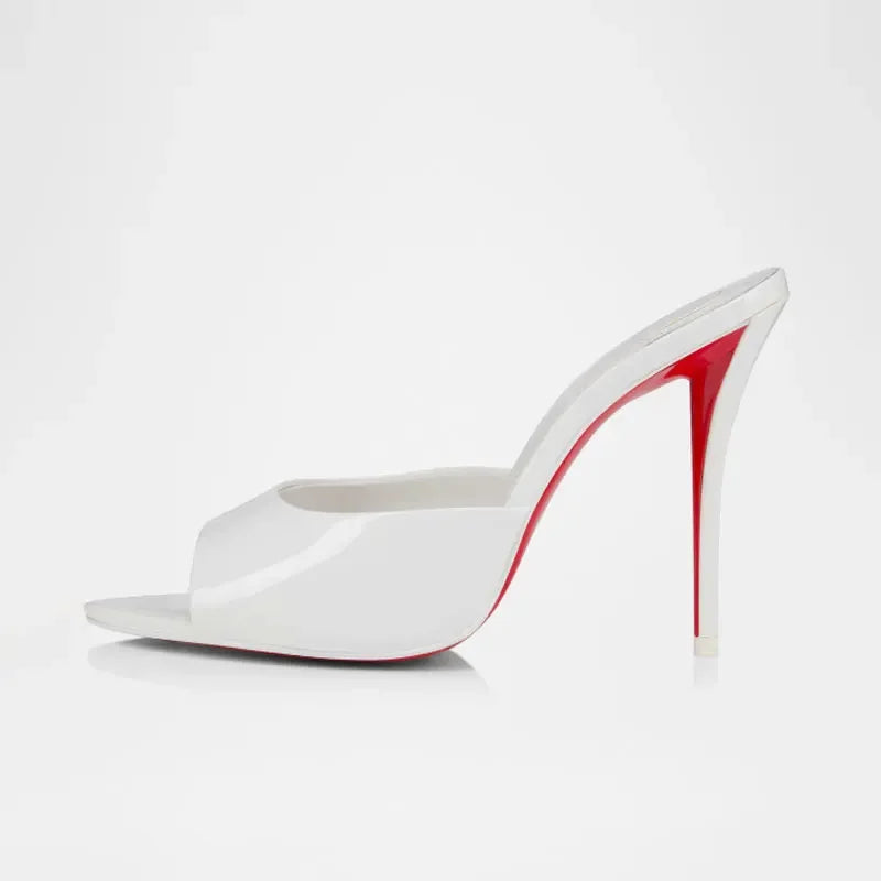 Sandalias Romanas Mujer Punta Pointed - Zapatos Tacón 10.5cm Metal Sexy Outdoor