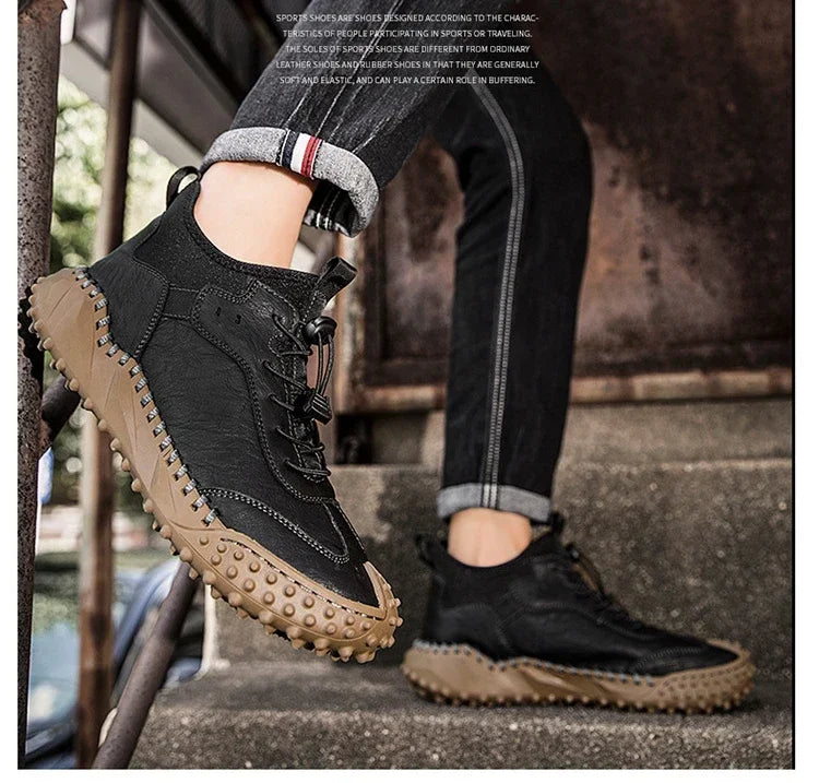 Botines Hombre Cuero Casual - Botas Tobillo Otoño Invierno Outdoor