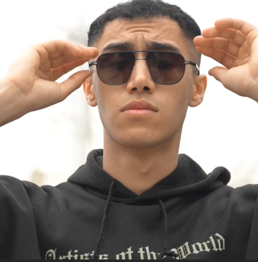 Gafas de Sol Designer ANGUS Alemán Unisex - Cuadradas Coloridas Trendy Ultraligeras Playa Hombre Mujer