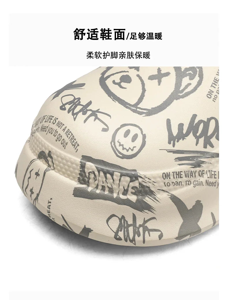 Pantuflas Hombre Invierno Algodón - Cálidas Antideslizantes Impermeables Talón