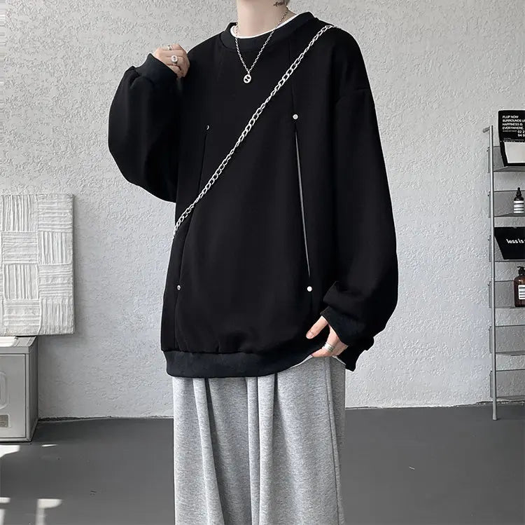 Sudadera Hombre Otoño Invierno - Hoodie Cuello Redondo Casual Outdoor