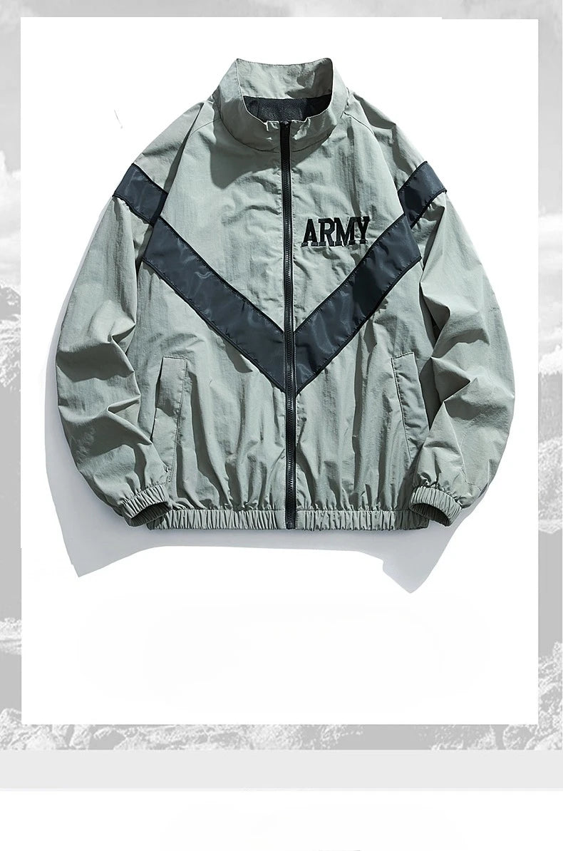 Chaqueta Bomber Vintage Hombre - Jacket Reflectante Capucha Verde