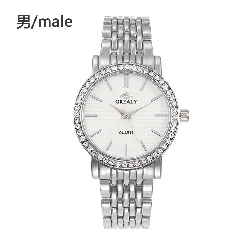 Reloj Pulsera Mujer Diamantes - Números Romanos Acero Pareja