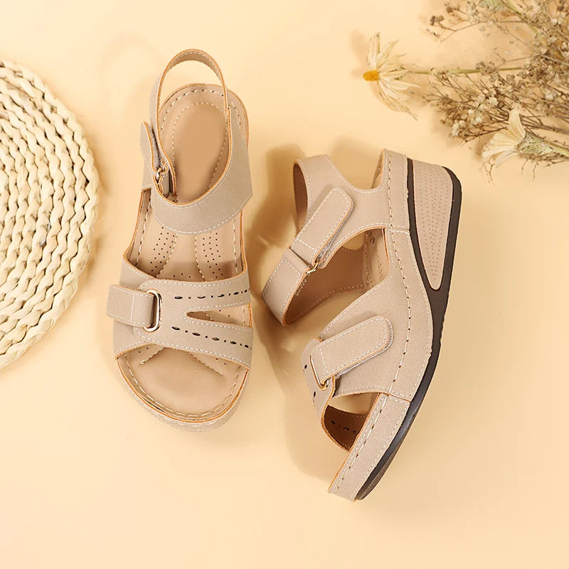 Sandalias Cuña Mujer Verano - Zapatos Plataforma Suela Suave Elegantes Tendencia
