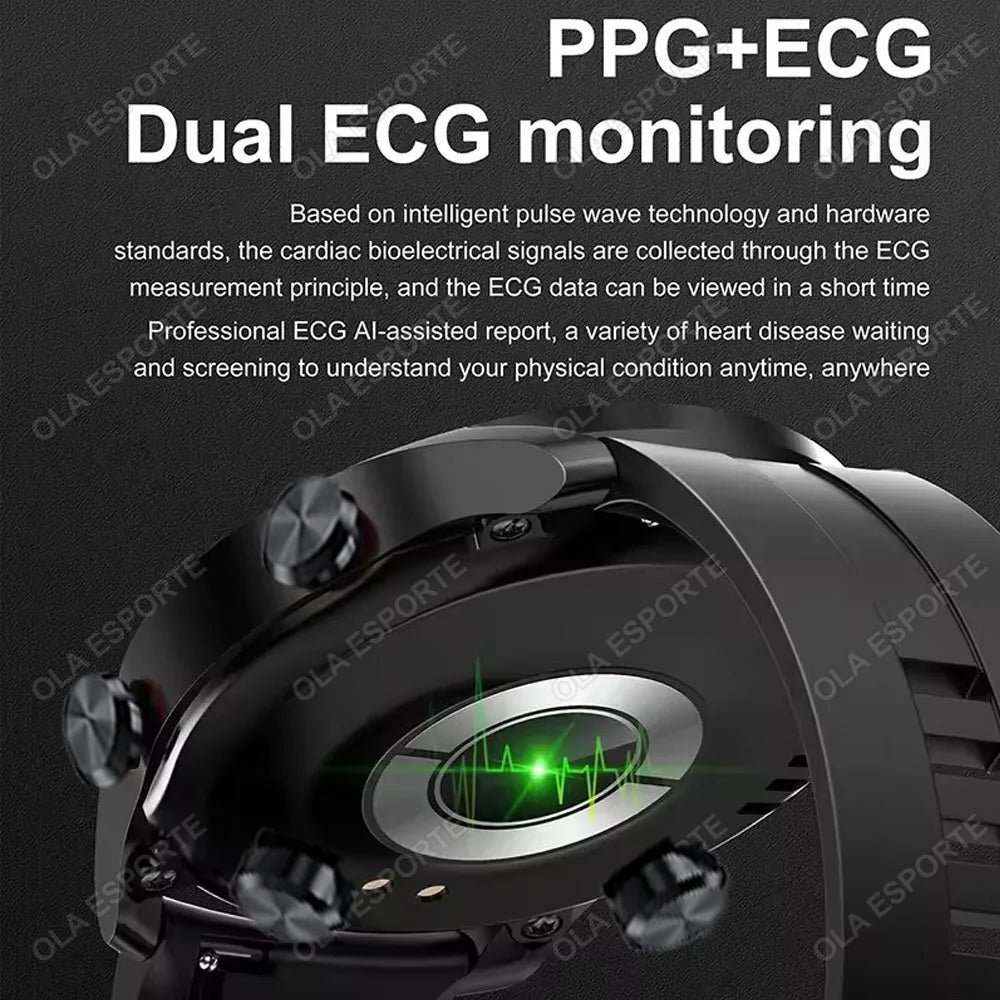 Smartwatch 2025 AMOLED Hombre Mujer - Pantalla Táctil Completa Bluetooth Llamadas 5ATM Deportivo