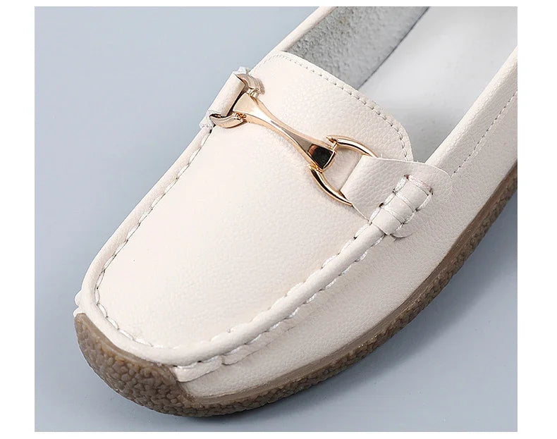 Zapatos Piel Mujer Moccasins - Loafers Designer Slip-On Planos Talla Grande