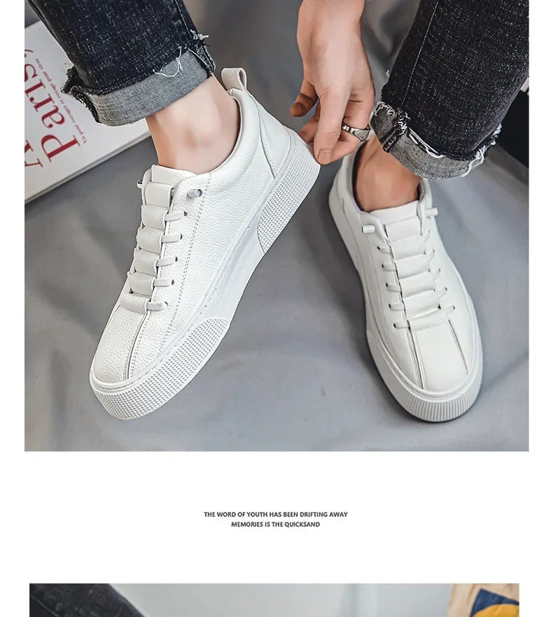 Sneakers Blancos Hombre 2024 Primavera - Zapatillas Casual Running Deportivas Planas