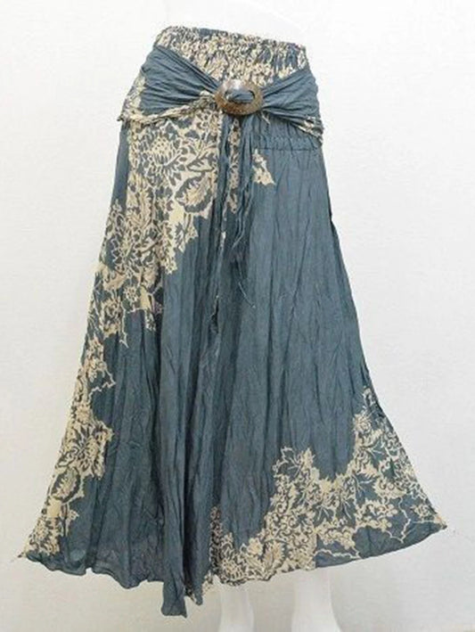 Falda Bohemia Mujer Sexy Larga - Falda Flores Cintura Elástica Boho