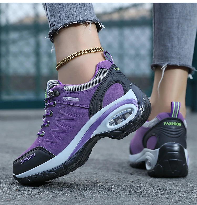 Sneakers Tacón Mujer 2025 - Zapatillas Vulcanizadas Casual Otoño