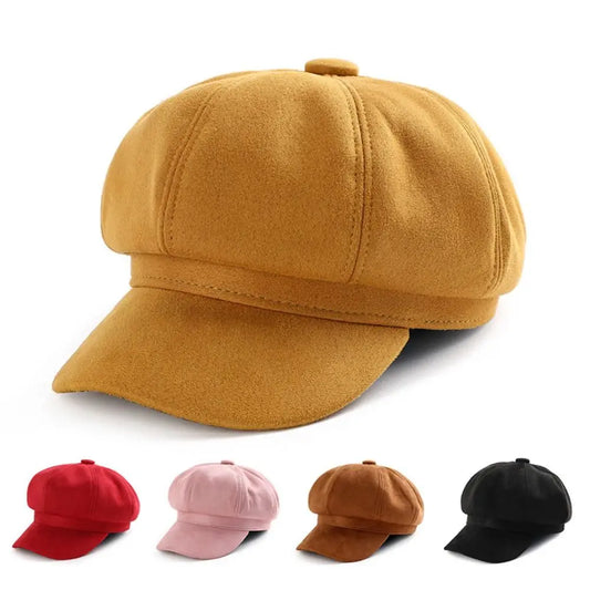 Gorra Mujer Boina Baker Cap - Sombrero Casual Ajustable Newsboy