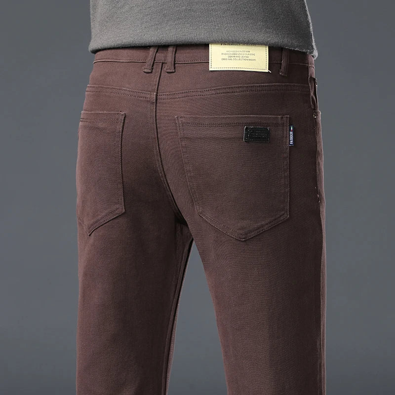 Vaqueros Hombre Business Casual Slim Fit - Pantalones Rectos Elegantes 6 Colores