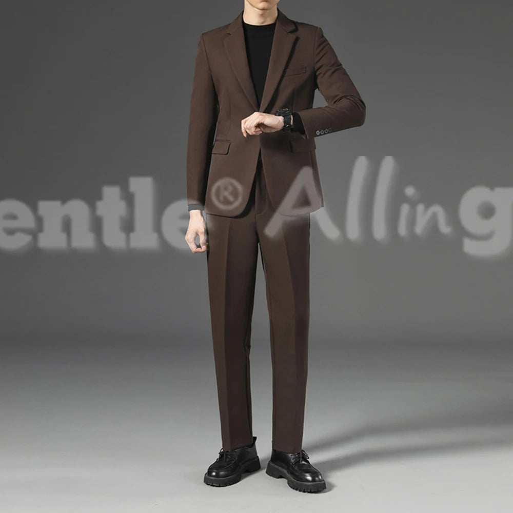 Traje Hombre Classic Fit 2 Piezas - Blazer y Pantalón Formal Business Boda Oficina