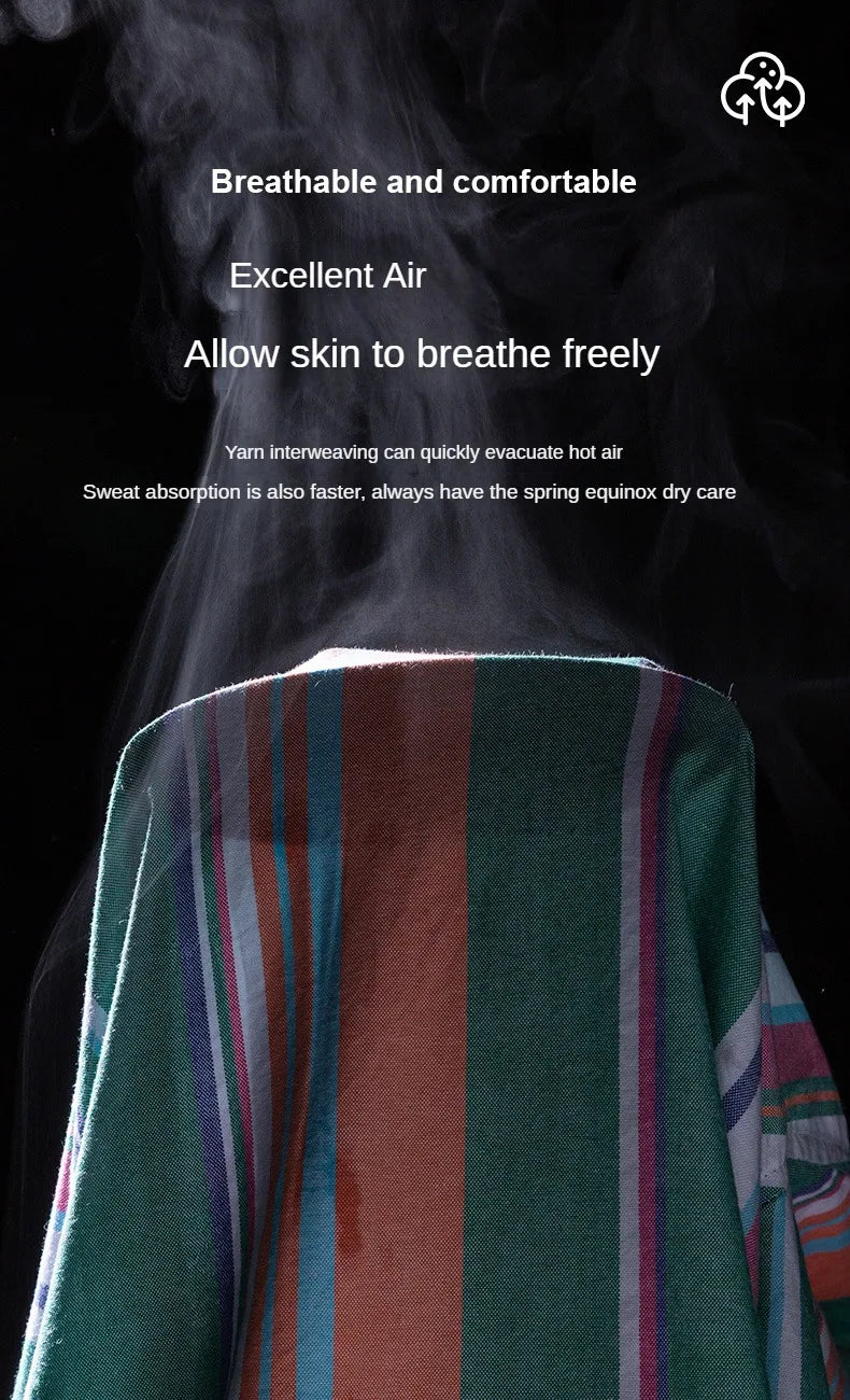 Camisa Hombre Oxford 100% Algodón - Manga Larga Rayas Bolsillo Formal Tallas Grandes