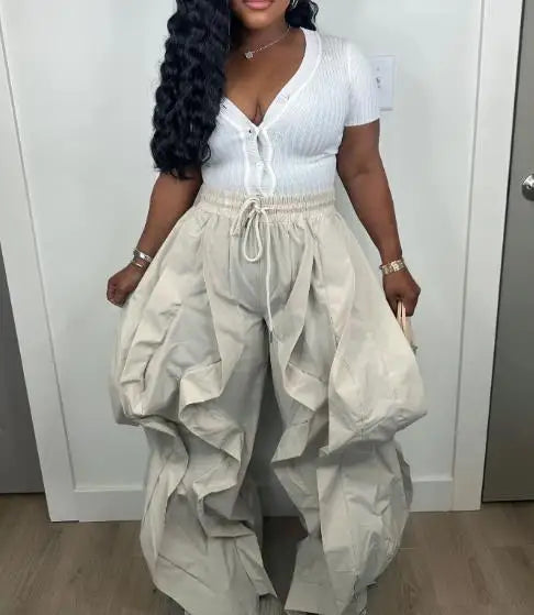 Pantalón Cargo Mujer Elegante - Pantalón Trabajo Patchwork 2025