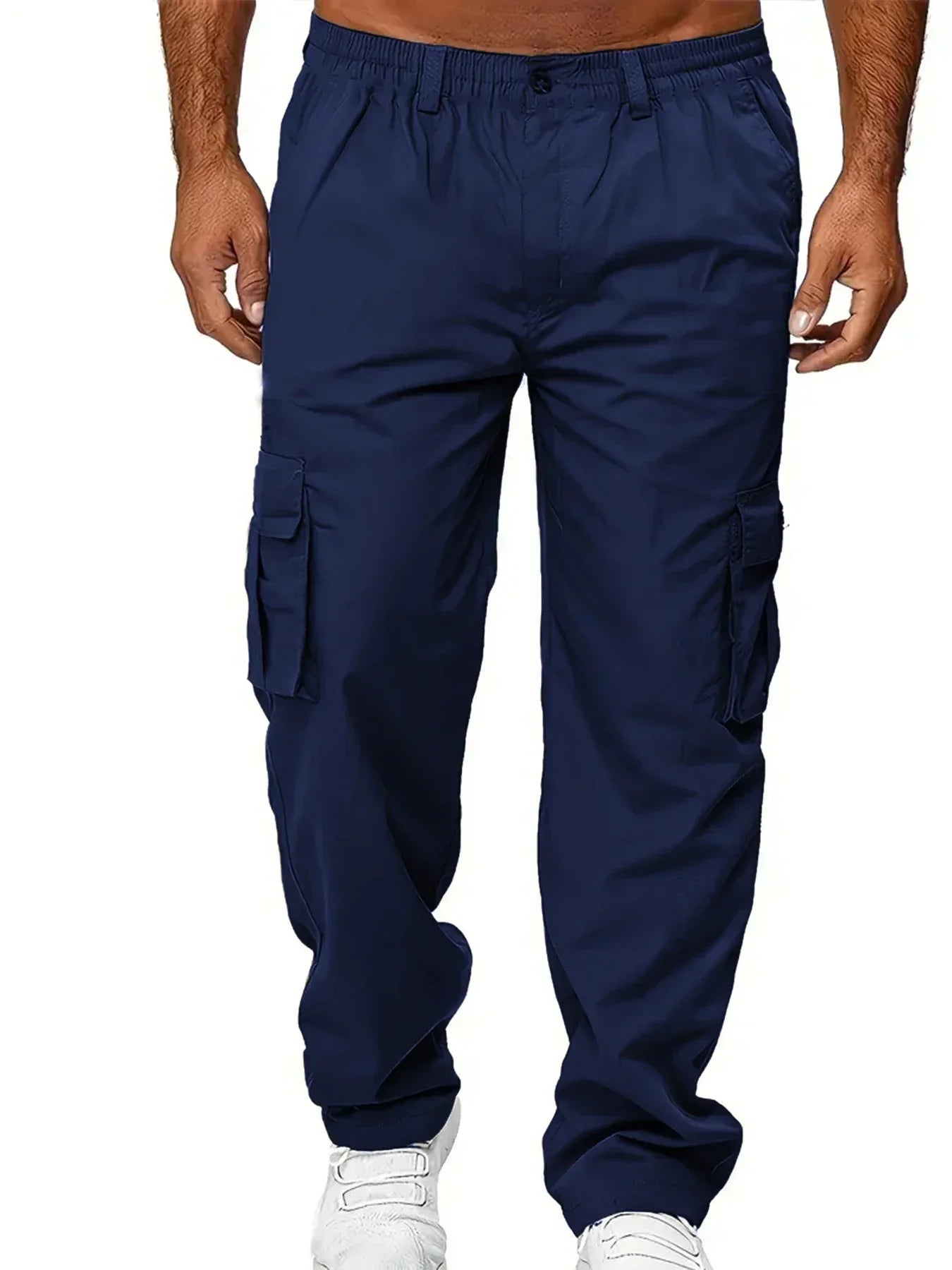 Pantalón Cargo Hombre Multibolsillos - Pantalón Casual Holgado Primavera