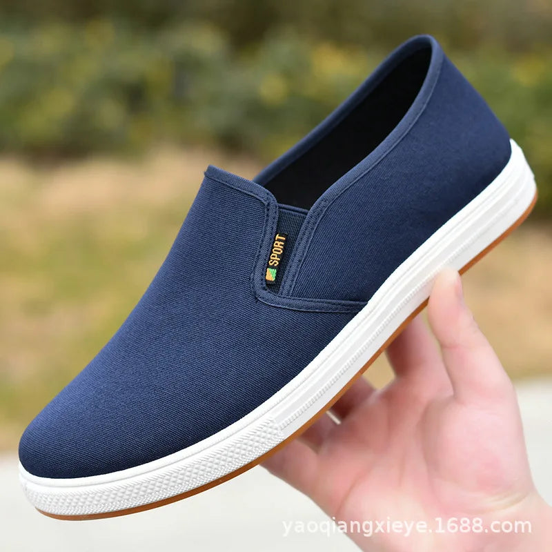 Sneakers Canvas Hombre Slip-On - Zapatillas Casual Vulcanizadas Ligeras Sin Cordones