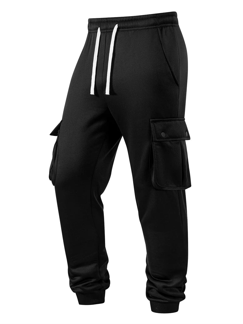 Pantalones Jogging Hombre Térmicos Cargo - Bolsillos Otoño Invierno Cálidos