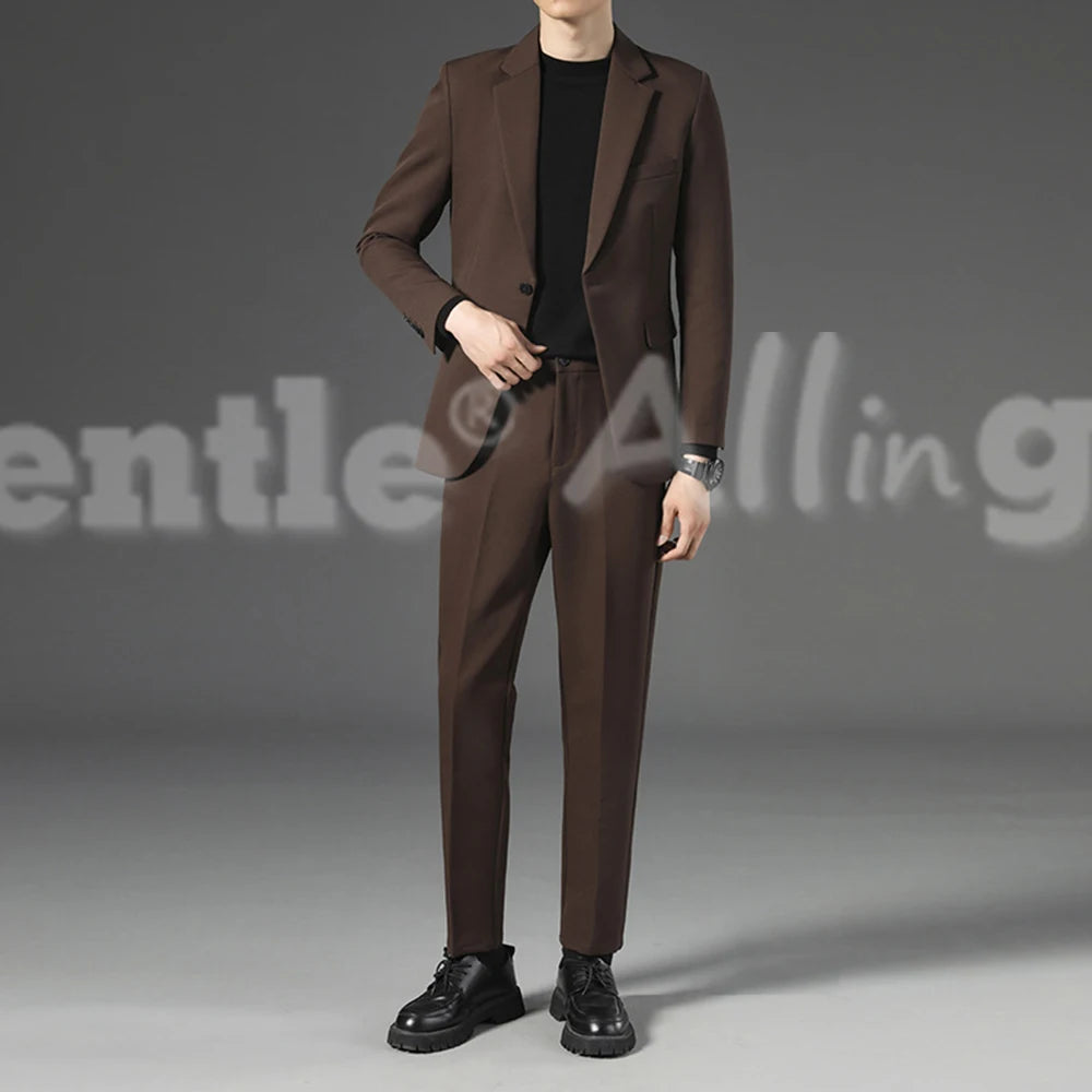 Traje Hombre Classic Fit 2 Piezas - Blazer y Pantalón Formal Business Boda Oficina